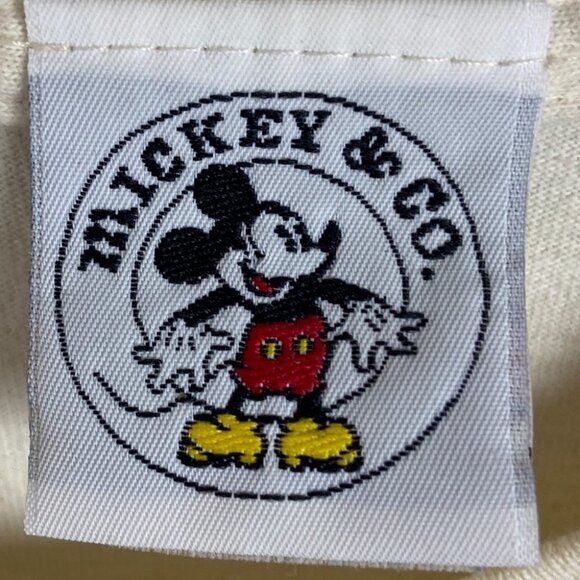 Vintage Mickey & Co Tee Off White Size XXXL Crew Neck Cotton USA Cream T-Shirt - Picture 3 of 14
